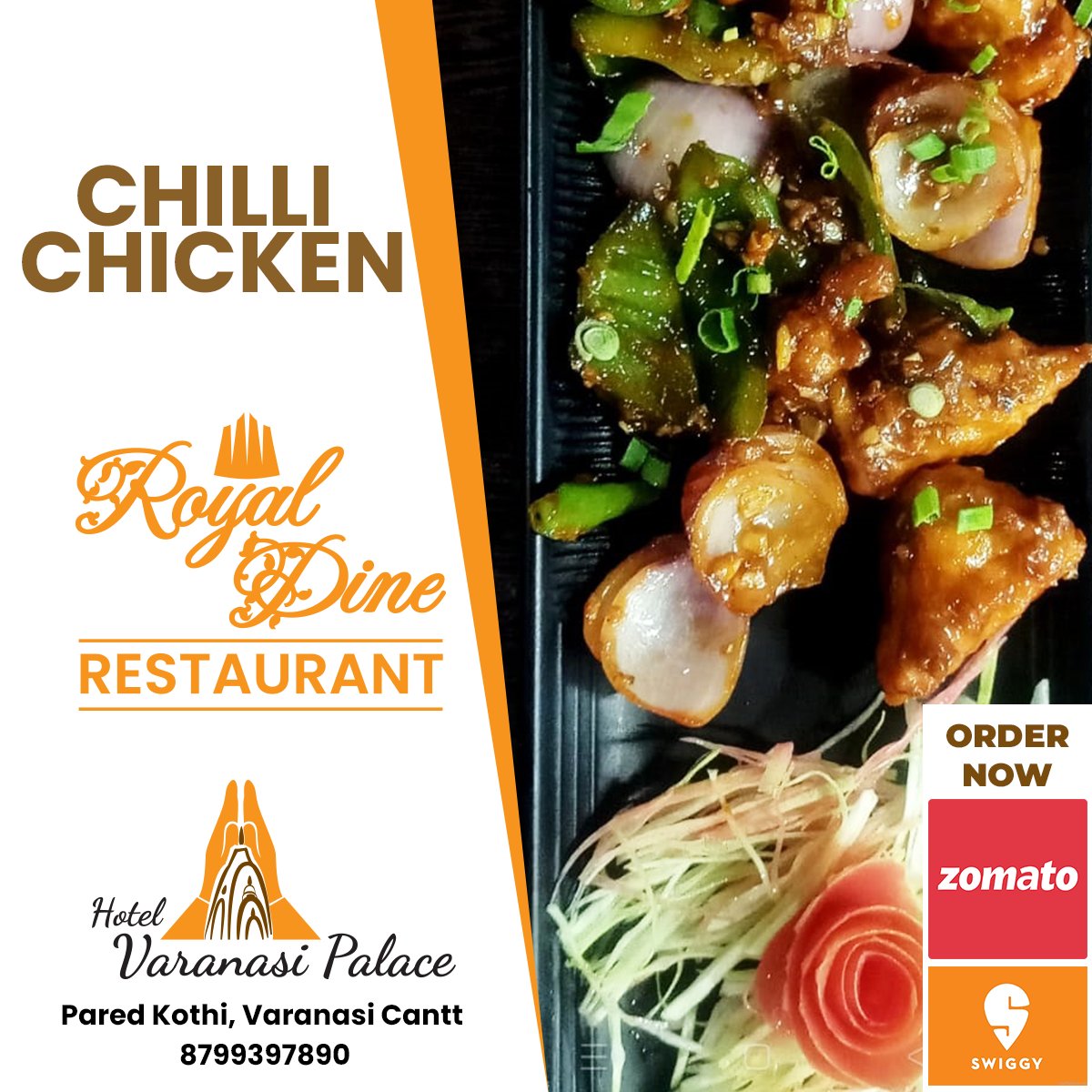 VaranasiPalace's tweet photo. Order Now: https://t.co/OODMoQc2cQ
https://t.co/aDqnEAGCcS
 Chilli Chicken is the most mouth-watering cuisine for snacks. Try it at Royal Dine Restaurant, Hotel Varanasi Palace, Varanasi Cantt
#mouthwateringfood #chillichicken🍗 #yummy #chillichickenlove #varanasi #varanasifood😋 https://t.co/GSLzdBitwT