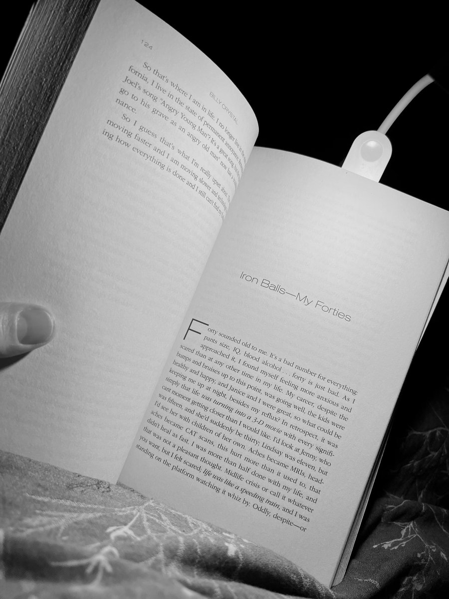 Another read of #StillFoolinEm and just a few weeks from forty I don’t feel like my balls are iron. Tin. Aluminum. Maybe Zinc even. But not iron.  <a href="/BillyCrystal/">Billy Crystal</a>