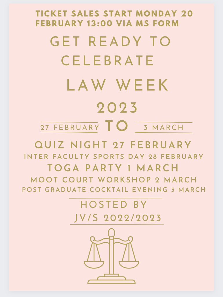 LAW WEEK INCOMING!!