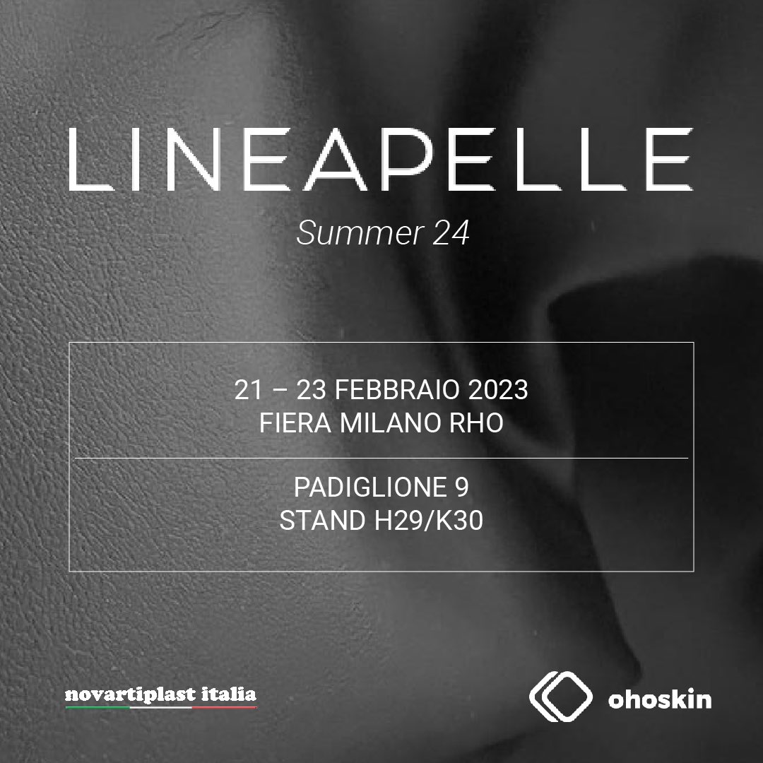 We are ready for #LINEAPELLE

Discover Ohoskin's new #products and developments and touch the first products made with our #orange and cactus-based coated #textile 🍊🌵

👉🏻 Come and find us from #February 21st to 23rd at #FieraMilano, Hall 9 Stand H29/K30.