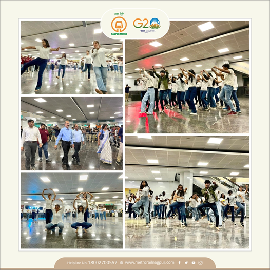 MetroRailNagpur's tweet photo. #ChalaMaziMetroNe
जी. एच . रायसोनी कॉलेज ऑफ इंजिनीअरिंगच्या वतीने काल (20.02.2023), संध्याकाळी 5 वाजता सीताबर्डी इंटरचेंज स्टेशनच्या बँडस्टँड परिसरात फ्लॅश मॉब इव्हेंट आयोजित करण्यात आला होता. त्याचे काही क्षणचित्रे..
#nagpurmetro #MaziMetro #everytimeintime #MetroForAll https://t.co/1UscAuGLQU