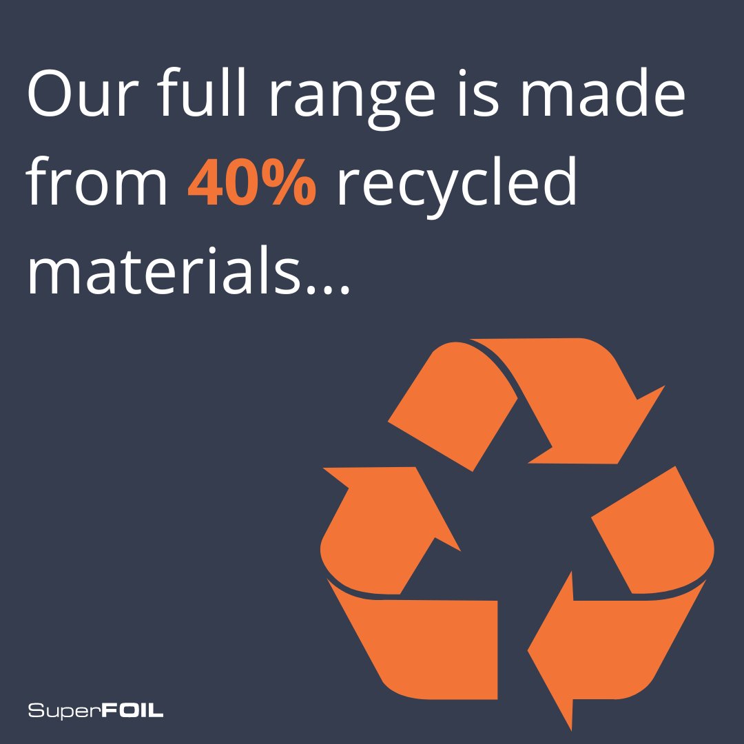 superfoil's tweet photo. We want to do what we can to protect the environment!

Our full range is made from 40% recycled materials and is fully recyclable at the end of its 50+ year lifespan♻️

https://t.co/uIGYuBV0Un https://t.co/EUsYwqgMSN