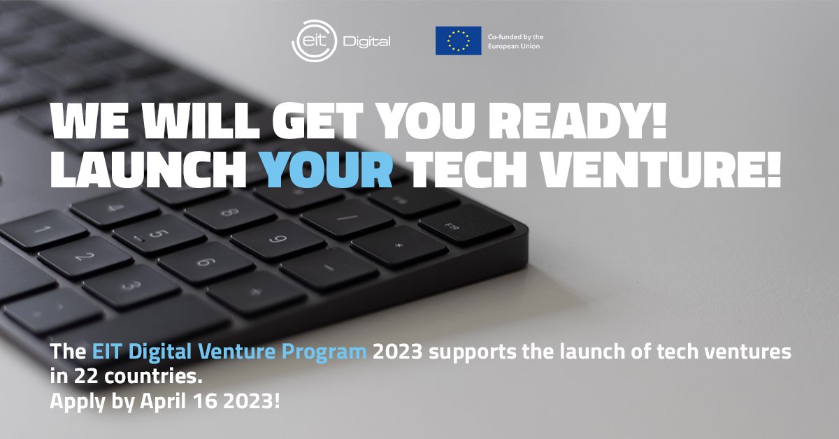 Found.ation (@found_ationgr) on Twitter photo 📢 Applications are now OPEN!
<a href="/EIT_Digital/">EIT Digital</a> Venture Program returns for the 6th year, supporting early-stage startups with financing and mentoring. See if your team is eligible and start your application today!
thefoundation.gr/2023/02/20/eit…
#poweredbyFoundation 📢 Applications are now OPEN!
<a href="/EIT_Digital/">EIT Digital</a> Venture Program returns for the 6th year, supporting early-stage startups with financing and mentoring. See if your team is eligible and start your application today!
thefoundation.gr/2023/02/20/eit…
#poweredbyFoundation