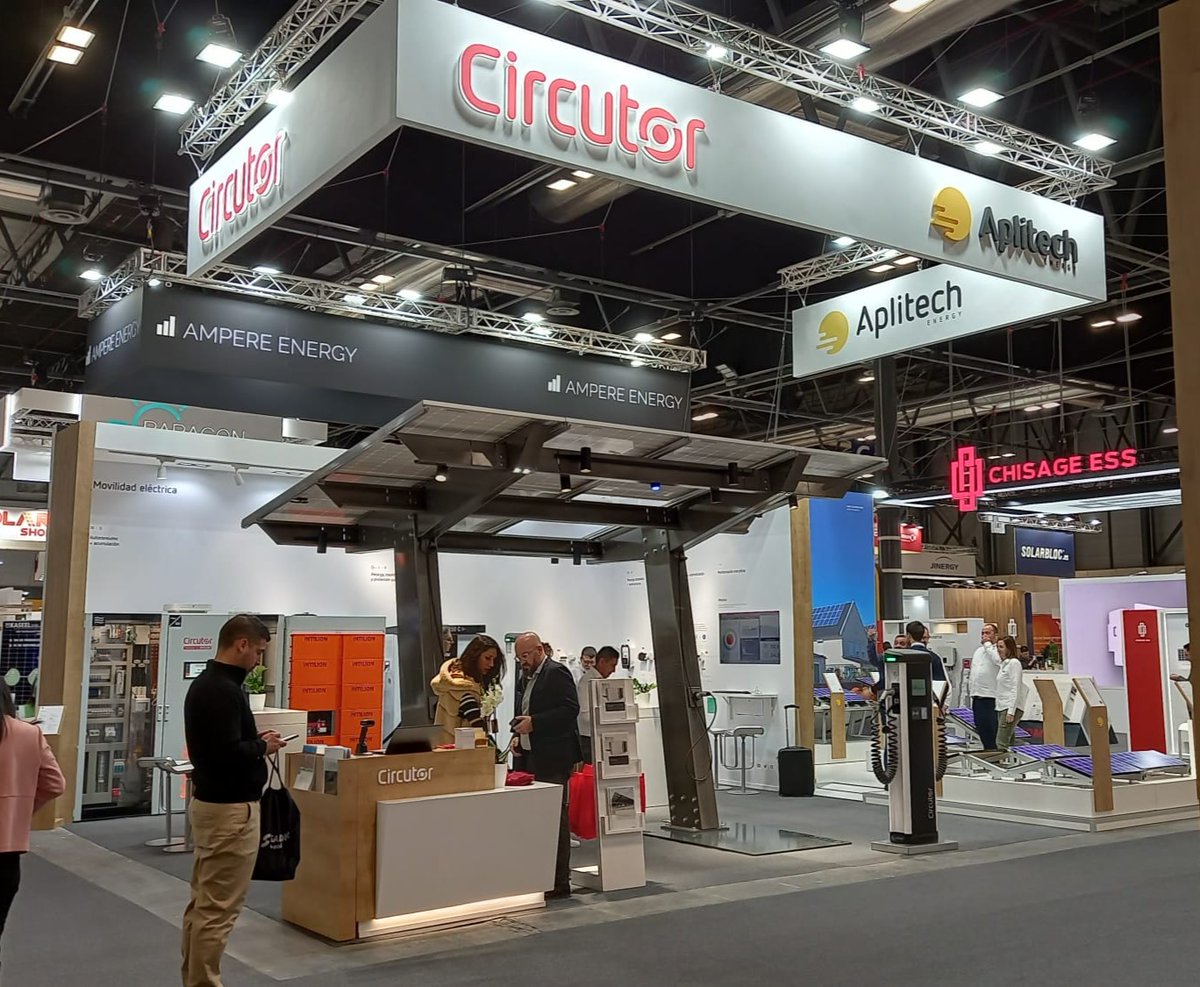 circutor's tweet photo. ¡Primer día en #GENERA2023! 
Ven a visitarnos y conoce nuevas soluciones para los sectores de la eficiencia energética y energías renovables.
¡Os esperamos en el estand 10E12!  #IFEMADRID https://t.co/JhRsmicQKL