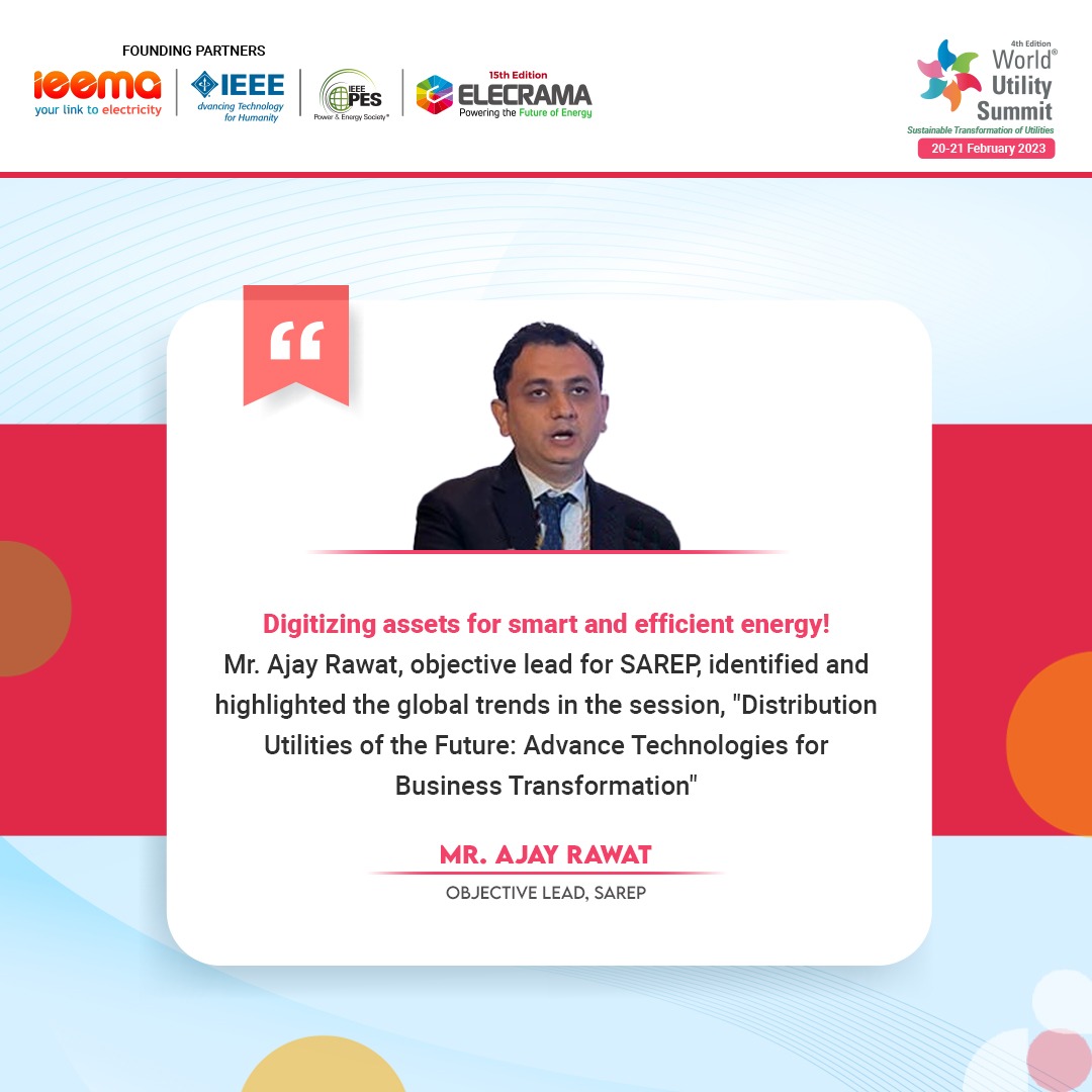 WUSLive's tweet photo. Very insightful!
A strong and crisp thematic presentation by Mr Ajay Rawat, Objective Lead, @SAREPEnergy suggested and addressed the data and path to start acting on NetZero.

For more information, visit us at https://t.co/dT0yo6nB58 https://t.co/DtIZ2mEfxe