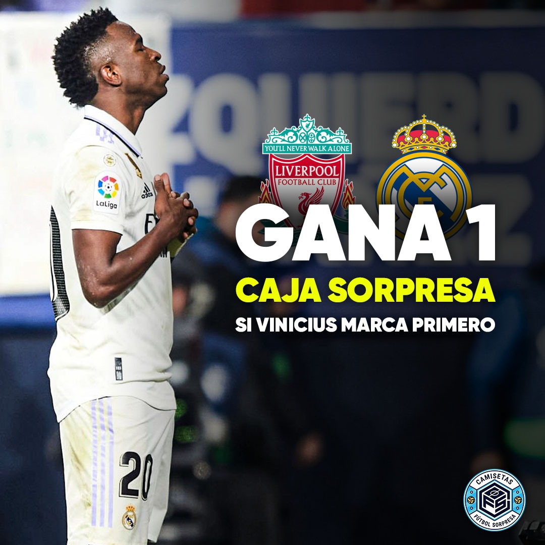 cfutbolsorpresa's tweet photo. Si Vinicius 🇧🇷 marca PRIMERO ante el Liverpool, sortearemos una caja sorpresa de https://t.co/JB5jNizDZn 🎁

¿Cómo participar? 👇

🤝 Síguenos
🔁 Retweet este tweet
❤️ Like el tweet

Seleccionaremos el ganador en el día de mañana 📅

¡Buena suerte! ☘️ https://t.co/KYNWJ0kQ1O