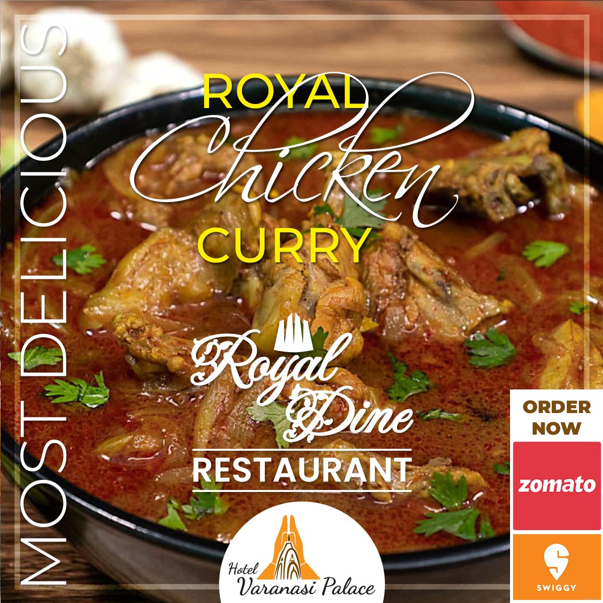 VaranasiPalace's tweet photo. Order Now: https://t.co/OODMoQc2cQ
https://t.co/aDqnEAGCcS
Royal Chicken Curry is the most mouth-watering cuisine for the main course. Try it at Royal Dine Restaurant, Hotel Varanasi Palace, Varanasi Cantt
#mouthwateringfood #royalchickencurry🍗 #yummy #royalchickencurrylove https://t.co/v5OXXQ3rAG