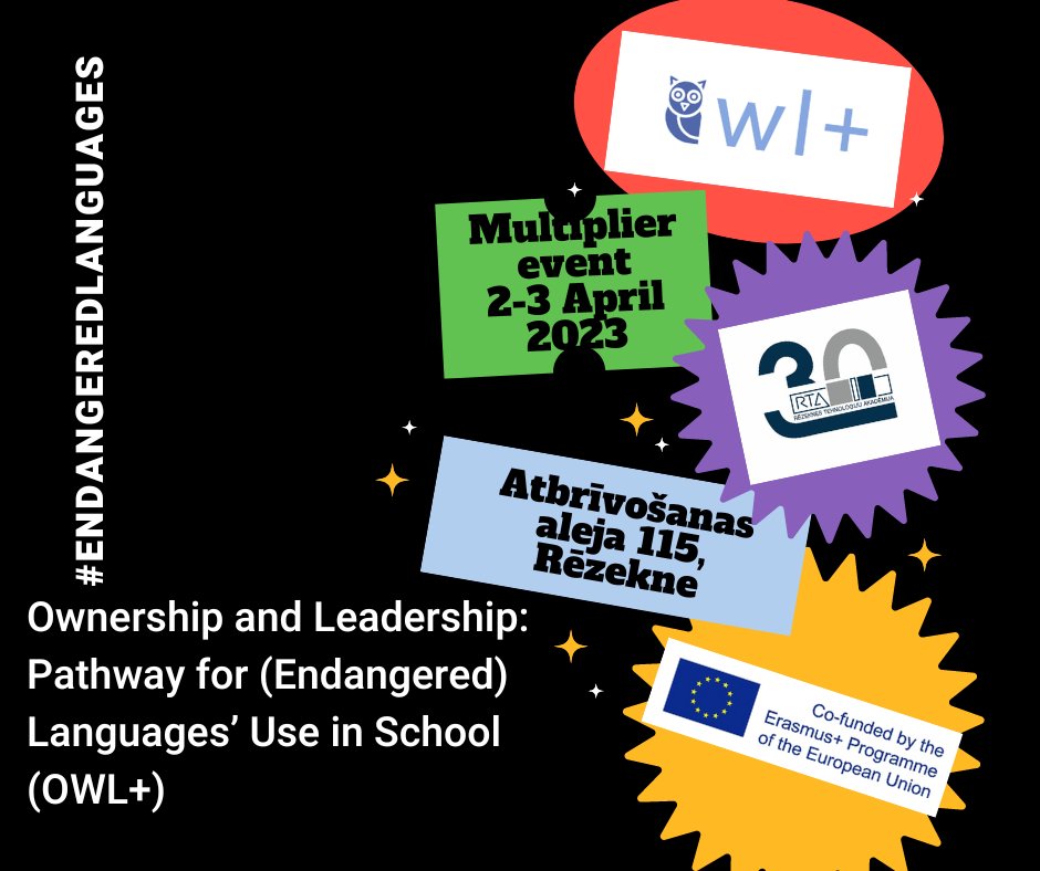 ISuplinska's tweet photo. Transnational project meeting 3, Multiplier event.
The e-learning platform, feedback by teachers to the Latgalian part of the platform.
@OWLplus_eu @MercatorCentre 
#Latgalian #Soutthsaami #Frisian #Mirandese https://t.co/GNHw8twkLa