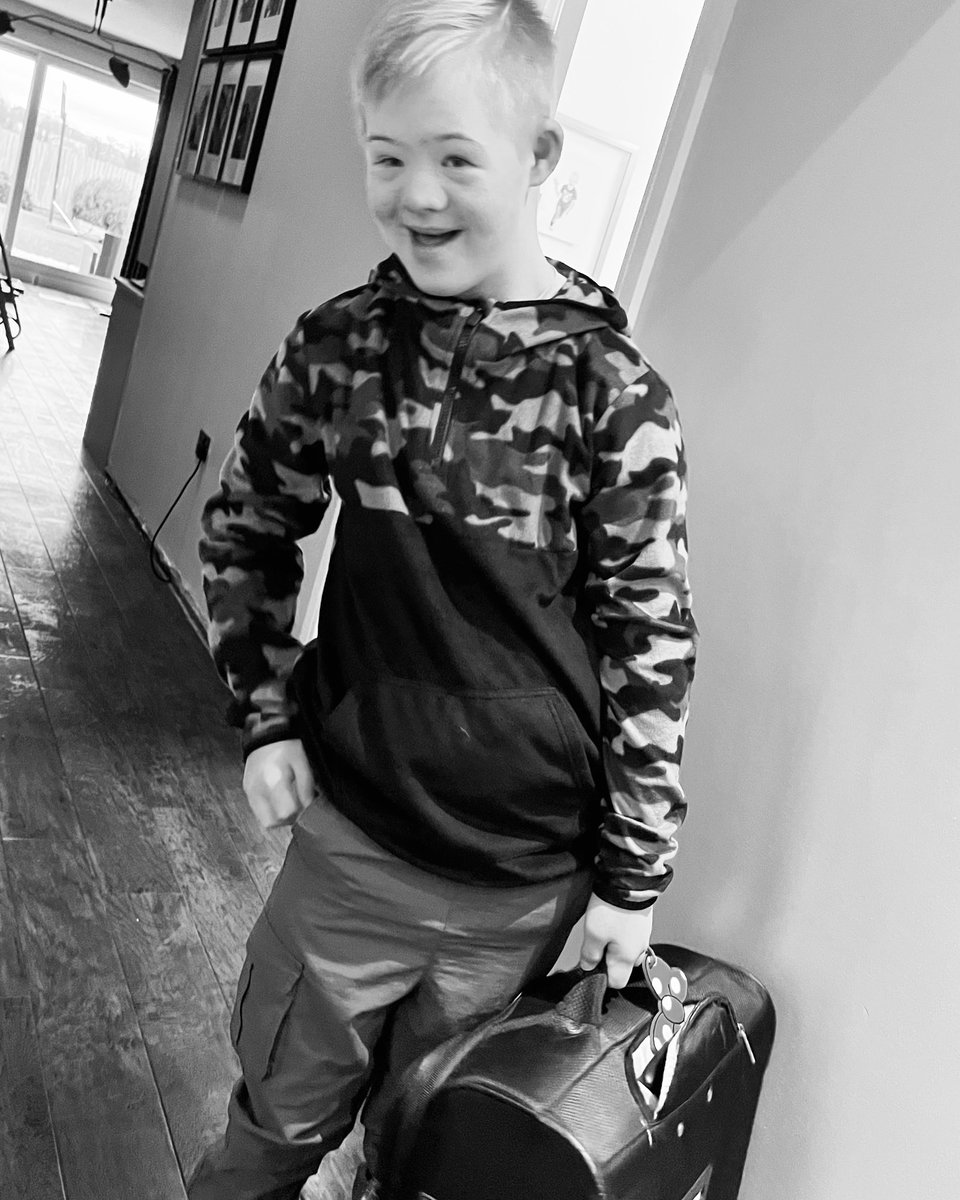 And just like that he’s off on his first residential school trip he’s abit nervous but very excited 2have 3 nights away with his friends… kayaking, climbing, nightwalks &much more..have the besttime Harvey #gainingindependence #growingup #downsyndrome #livinglifetothefullest 💙