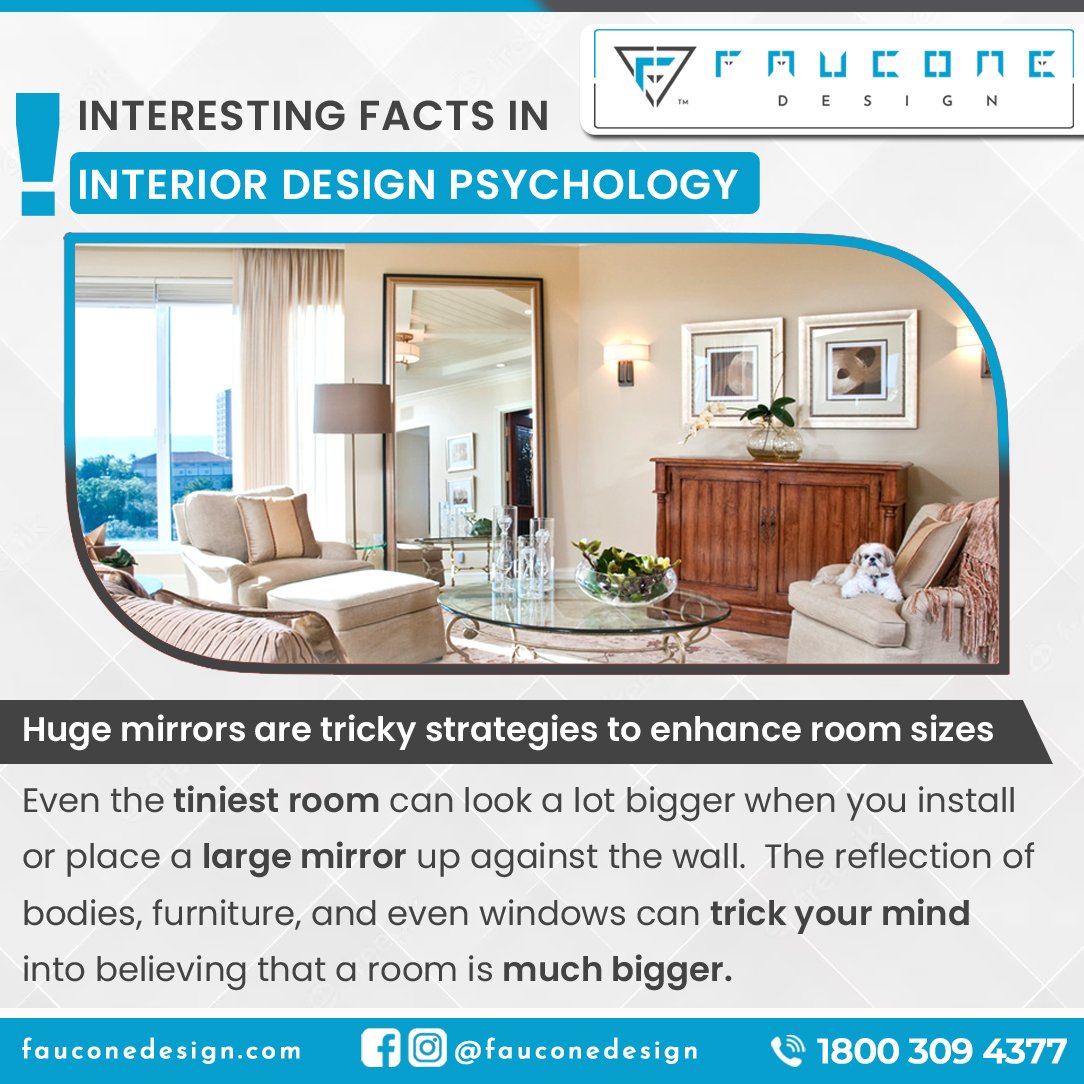 FauconeD's tweet photo. HUGE MIRRORS ARE TRICKY STRATEGIES TO ENHANCE ROOM SIZES

 For more info, https://t.co/9cLLMlR1SB 

 #faucone #fauconedesign #chennai #india #designs #interior #hugemirror #interestingfacts #reflection #strategies #enhancerooms #designer #commercial #interiordesigner #psychology https://t.co/ShU8MVruoB