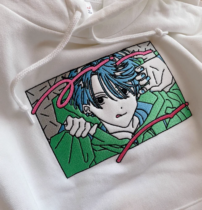刺繍すごない?カチカチだ 