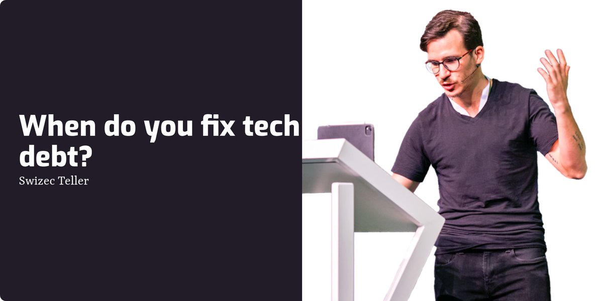 Reader Question: When Do You Fix Tech Debt?"

🧵
