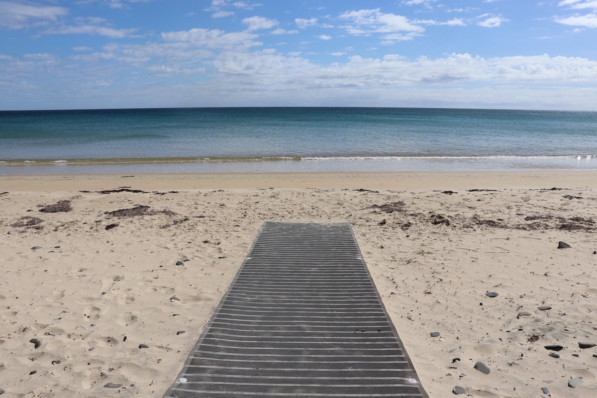 leedswoman's tweet photo. George Town Council officially opened the East Beach All Abilities Accessible Recreation area today. The recreation area includes accessible seating, sensor-activated shower, accessible toilets and parking, accessible BBQ's and BBQ tables. #Politas #LGAT #InclusionDoneRight https://t.co/O8ZjxNazvX