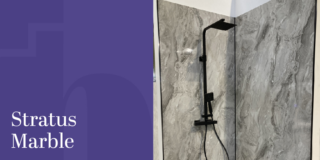 Pair our popular Stratus Marble from our Origins Collection with black trimming for a stylish, modern bathroom. We think this style is going to be in demand this season....