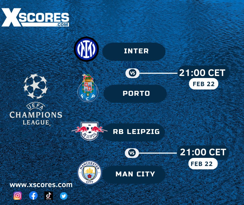 on Twitter "⚽⚽Uefa Champions League⚽⚽ Last 16 First Leg