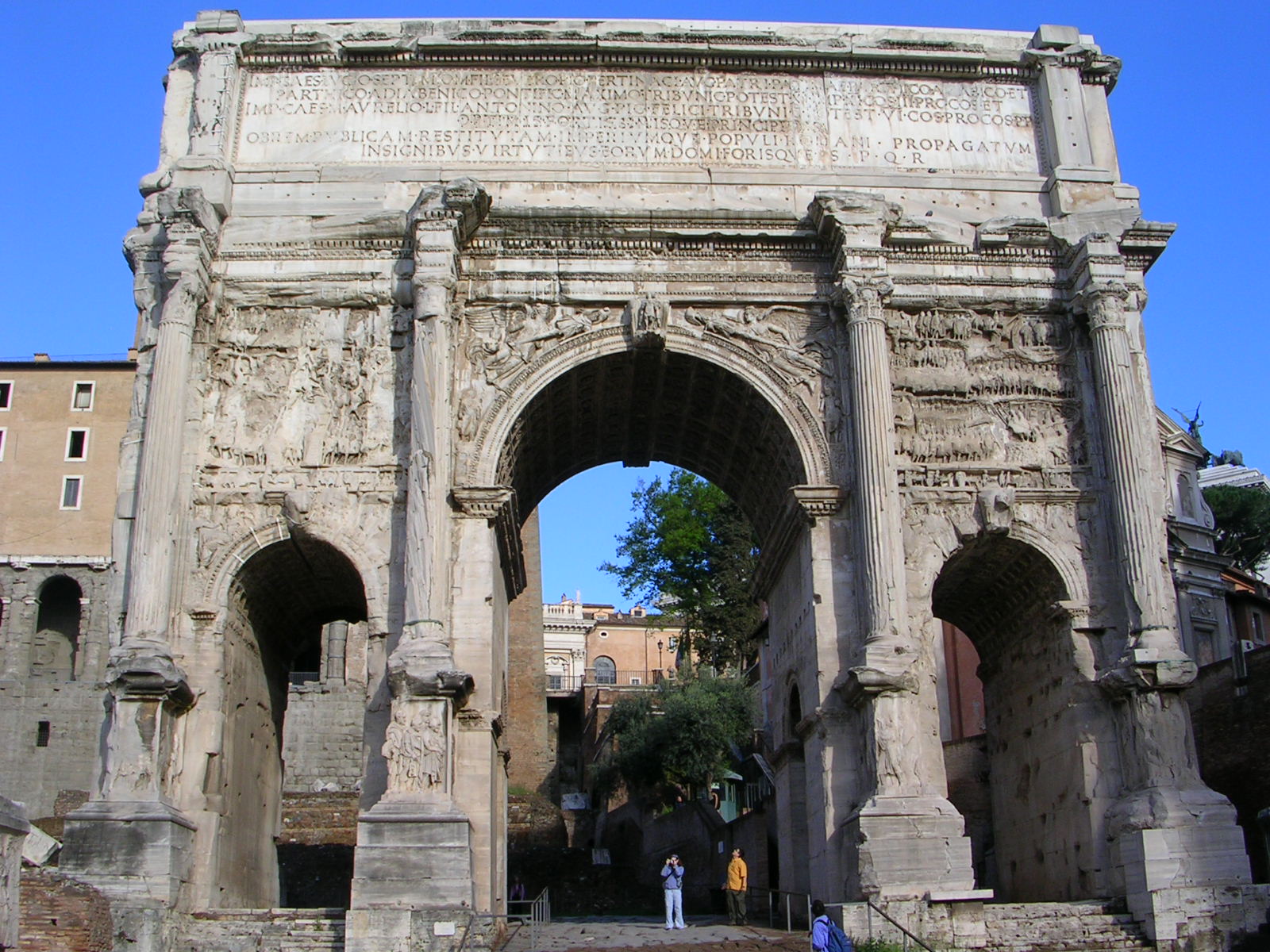 Triumphal arches were created by the Ancient Romans as monuments to commemorate their military conqu