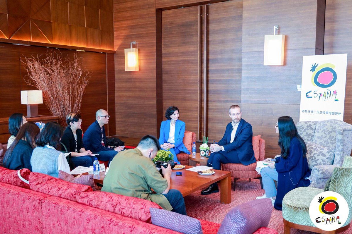 🗣️“España 🇪🇸 quiere liderar la recuperación del turismo chino a Europa”  👉 Miguel Sanz, director general de <a href="/Turespana_/">Turespaña Oficial</a>  en el encuentro con medios del Sur de China, en Cantón.