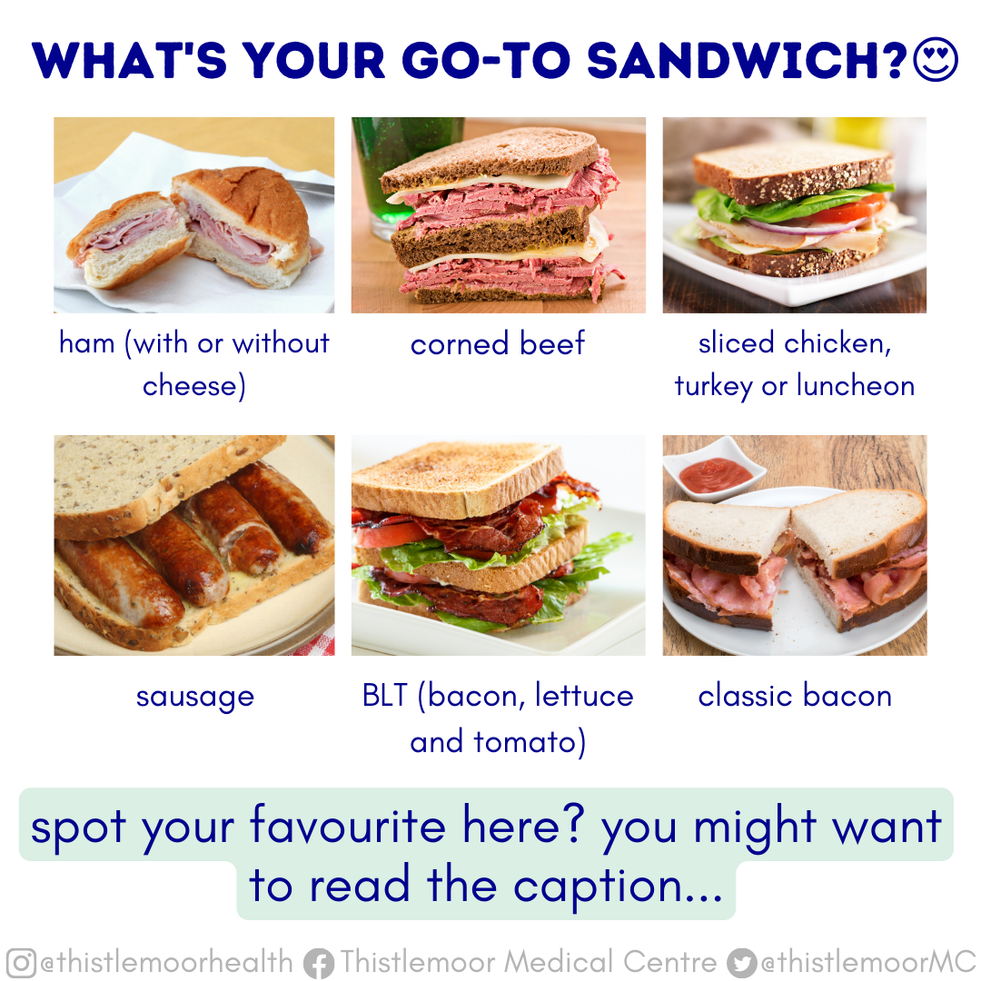 Could your lunchbox staple be increasing your risk of bowel #cancer?🥪 Well, if your favourite is on this list, the answer is yes!😲

Find out how by reading our full post over on Instagram➡️bit.ly/3k8zrf8

#CPAW23 @WCRF_UK #SarnieSwap