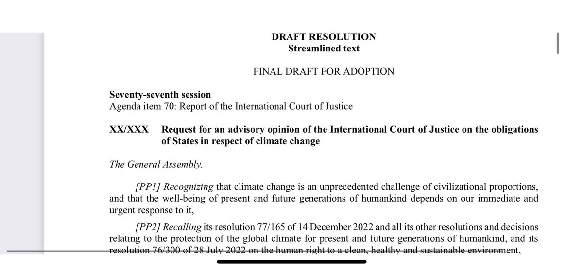 I always dreamt of going to Vanuatu someday - no rational reason why. But now I want it even more. Vanuatu takes #climatechange serious and wants to file for an advisory opinion on climate change at the <a href="/CIJ_ICJ/">CIJ_ICJ</a>! (drive.google.com/file/d/1Plnlno…)