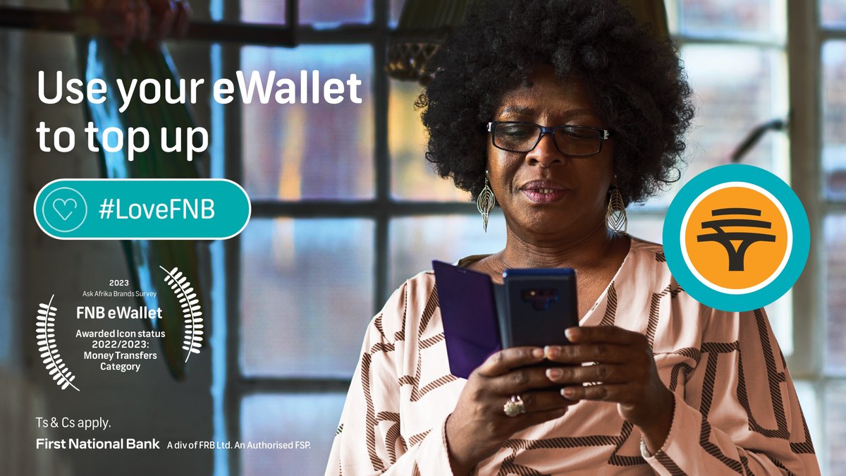 Mntase, you can do so much more with your eWallet, like buying data and airtime using the FNB App or USSD by dialling *120*277#

𝗥𝗲𝗽𝗹𝘆 using #LoveFNB and tell us what you love about an eWallet and you could win a voucher up to the value of R750