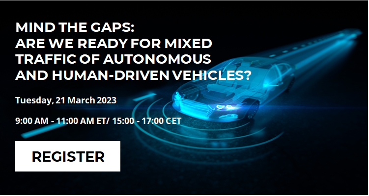 Mind the Gaps: Are We Ready for #MixedTraffic of #Autonomous and Human-Driven Vehicles? Join us today in this interesting workshop! #Frontier_EU #AutonomousVehicles bit.ly/41esl9K