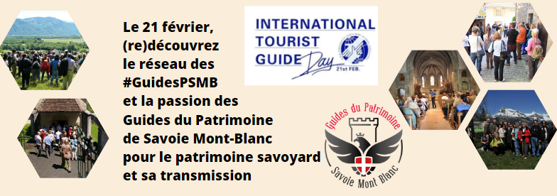 C'est la #journéeinternationaledesguidestouristiques mais nous sommes à vos côtés toute l'année !
guides-patrimoine-savoie-mont-blanc.fr/21-fevrier-jou…
#InternationalTouristGuideDay #osezlavisiteguidée #GuidesPSMB #patrimoinesavoyard #visite #savoie #hautesavoie 
#Guides du #Patrimoine de #SavoieMontBlanc
