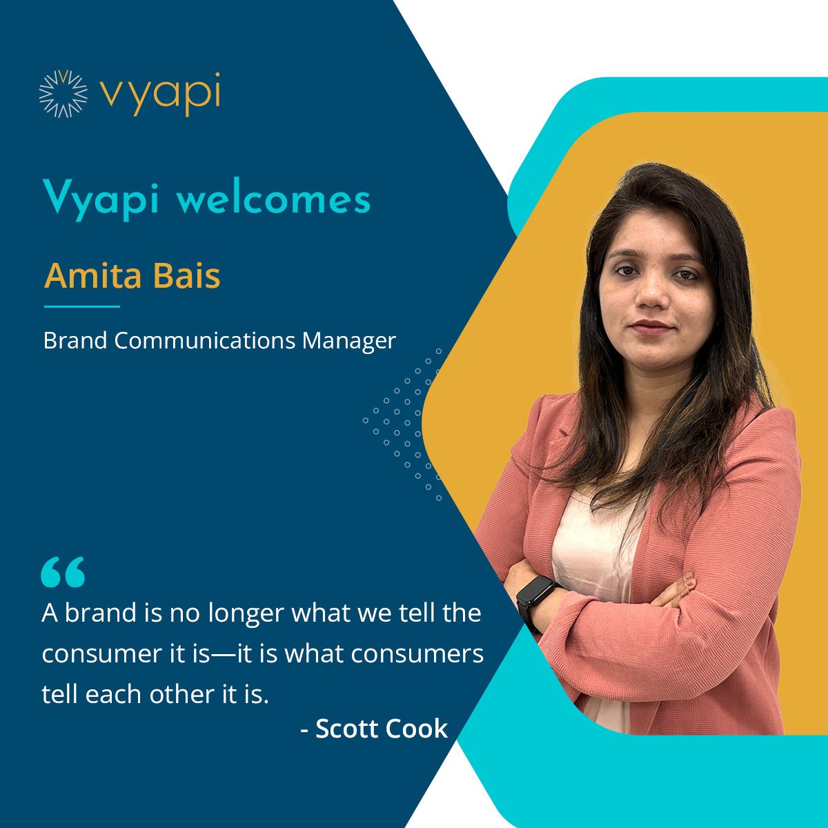 vyapi4contracts's tweet photo. We are delighted to onboard @amitabais_hnlu as the Brand Communications Manager at Vyapi. With her exposure and experience of 7+ years in the legal services industry, and legal marketing and brand building, Amita is a valuable addition to our team.#Vyapi #alsp #newjoiner #team https://t.co/wpsd5wnTaP