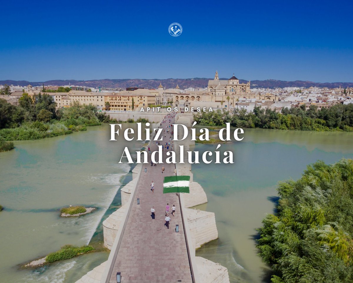 apitcordoba's tweet photo. Desde el equipo de APIT Córdoba queremos desearos un feliz Día de Andalucía. Esperamos que disfrutéis de esta fecha tan especial. 

Si estás por aquí y te interesa descubrir la increíble historia que guarda la ciudad de Córdoba, ¡no dudes en ponerte en contacto con nosotros! https://t.co/qOkJ9E11Os