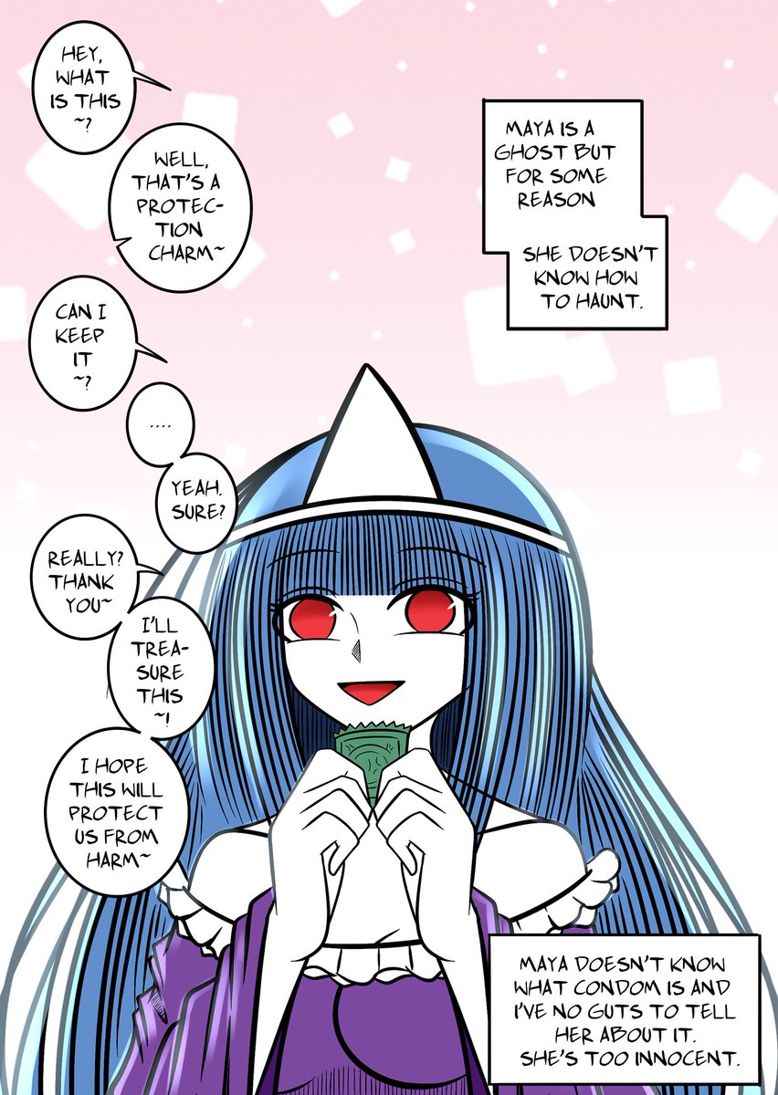 mayaisaghost's tweet photo. Maya's Protection Cham is more than protection from harm~ >_< Oh My Ghost Webtoon Extra~ >_<
teehee~ #anime #manga #comics #webtoon #comicbook #indiecomic #comicforall #comic4everyone https://t.co/QOao0vVJyw