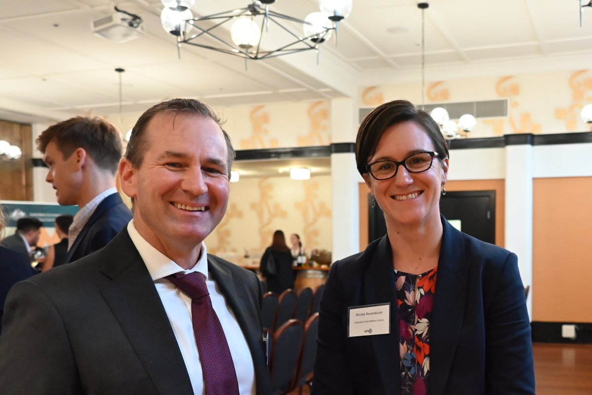 AustCivMil's tweet image. ACMC is pleased to support the AP4D Symposium tonight: Using all Tools of Statecraft in Practice. Great to meet with colleagues and to witness first-hand the results of #AP4D’s work in helping Australia prevent, prepare and response to issues in our region.