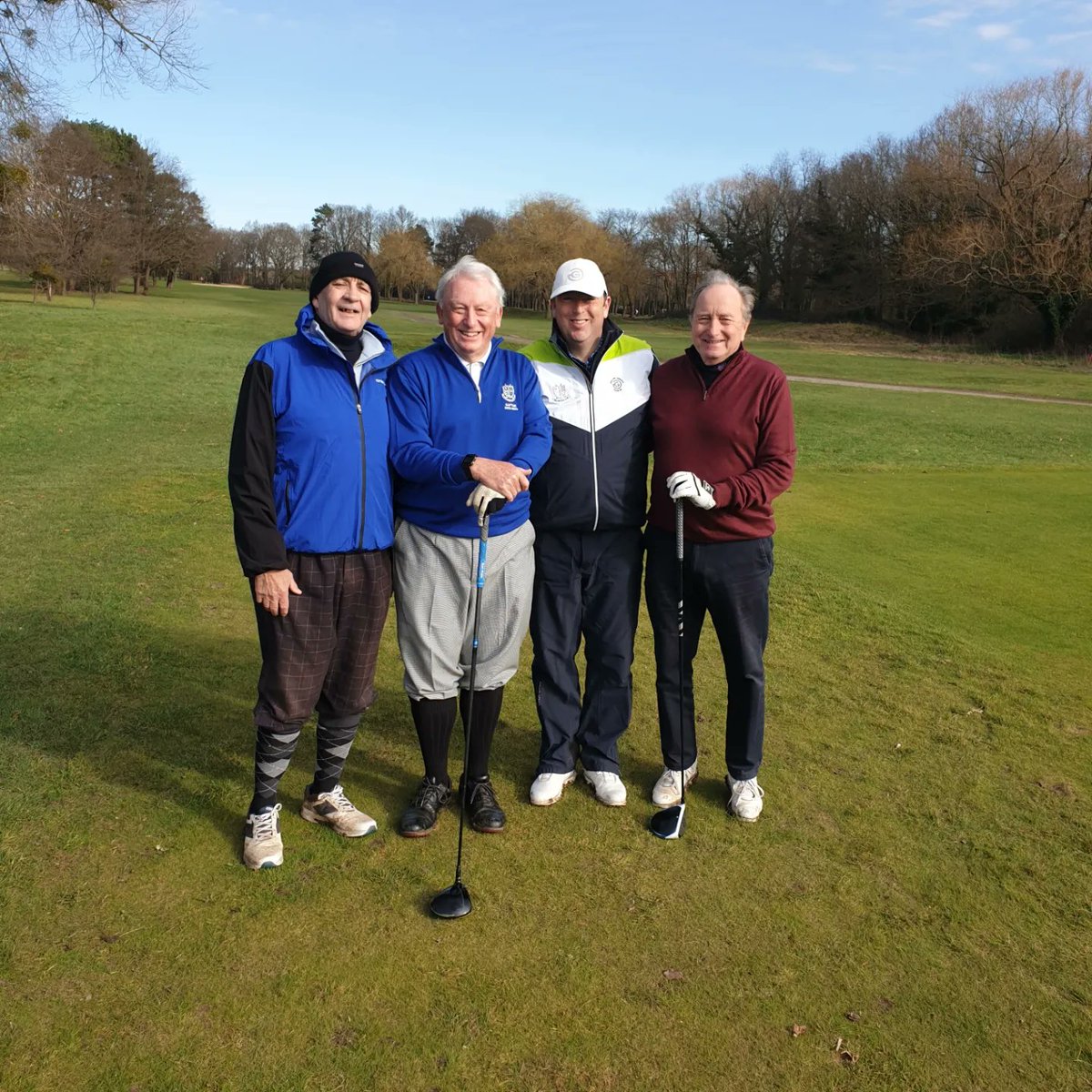 bentebbs's tweet photo. Quite a few years at MGC between these fine gentlemen ! Another fantastic Captain / Pro match played on wonderful course conditions 👏 
Three wins on the spin now...who fancies challenging us next!? 🏌️‍♂️🏌️‍♀️
#captainpro #matchplay #surreygolf #threeinarow #maldenproshop https://t.co/Gu3CxuAgTA