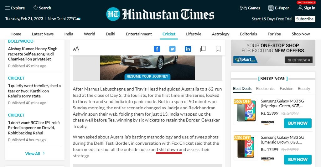 nbhatnagar4u's tweet photo. @htTweets Kis baat ki jaldi hai ? #HindustanTimes #IndVsAus2023 https://t.co/jg0DgkgdPq
