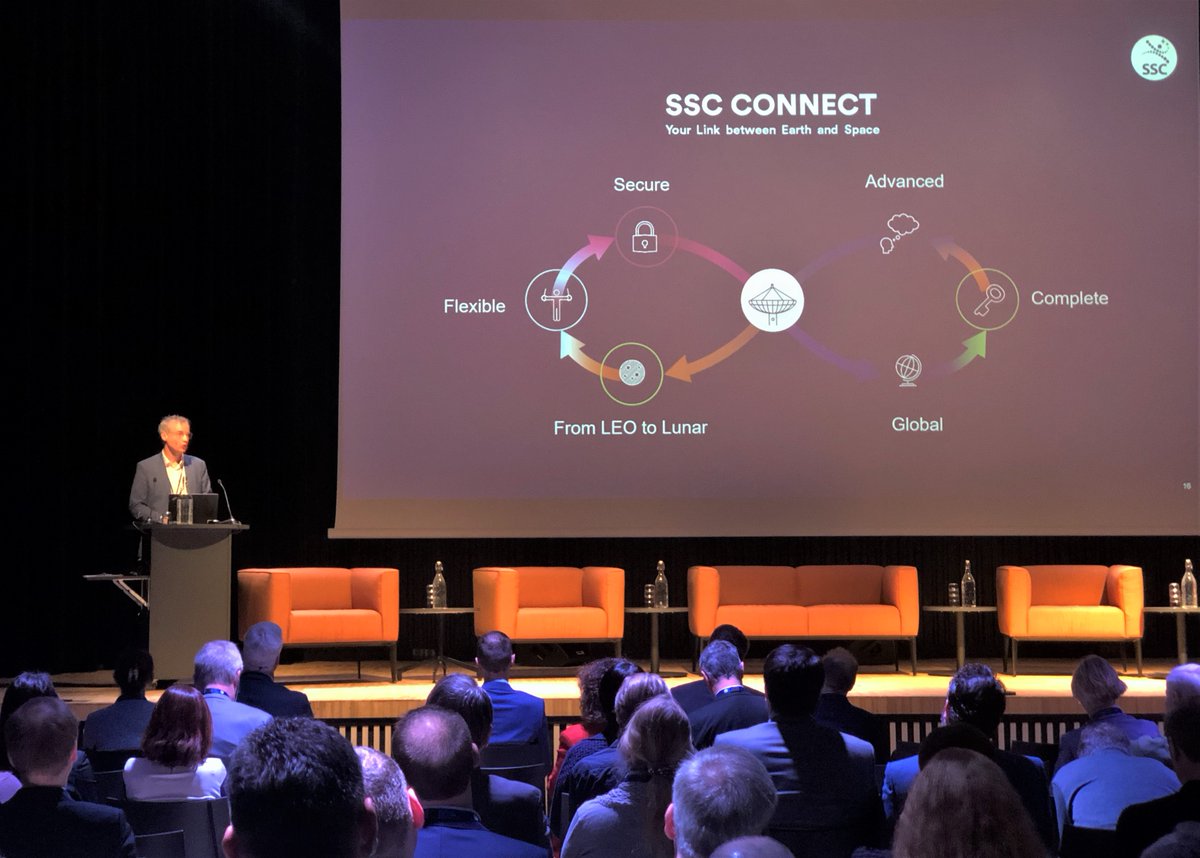 SSCspace's tweet image. &quot;To evolve our ground segment services, we must ask ourselves: Which frequencies will be most crucial in the future? Which geographic locations? How do we become more automated, fast and cost-effective?&quot; SSC:s Nick Priborsky on the future of #SSCconnect at #SSCspaceConference2023