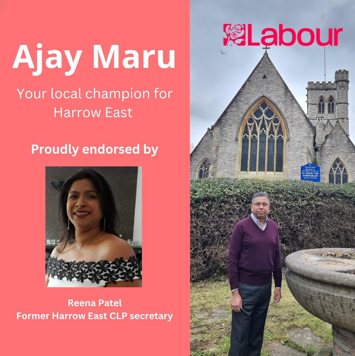 Ajay Maru (@ajayhmaru) on Twitter photo Thank you Reena Patel (former Harrow East CLP secretary) for your Endorsement for Harrow East.
<a href="/UKLabour/">The Labour Party</a>
ajaymaru.com Thank you Reena Patel (former Harrow East CLP secretary) for your Endorsement for Harrow East.
<a href="/UKLabour/">The Labour Party</a>
ajaymaru.com
