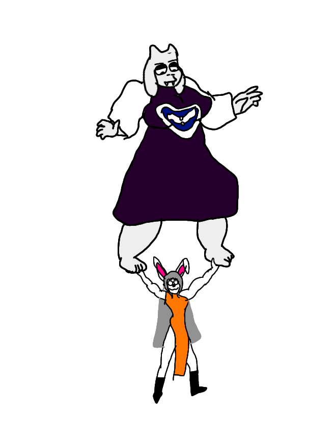 Mariobautistar7's tweet photo. Little bunny carry big toriel 🤑 https://t.co/kxmSx2jt2s