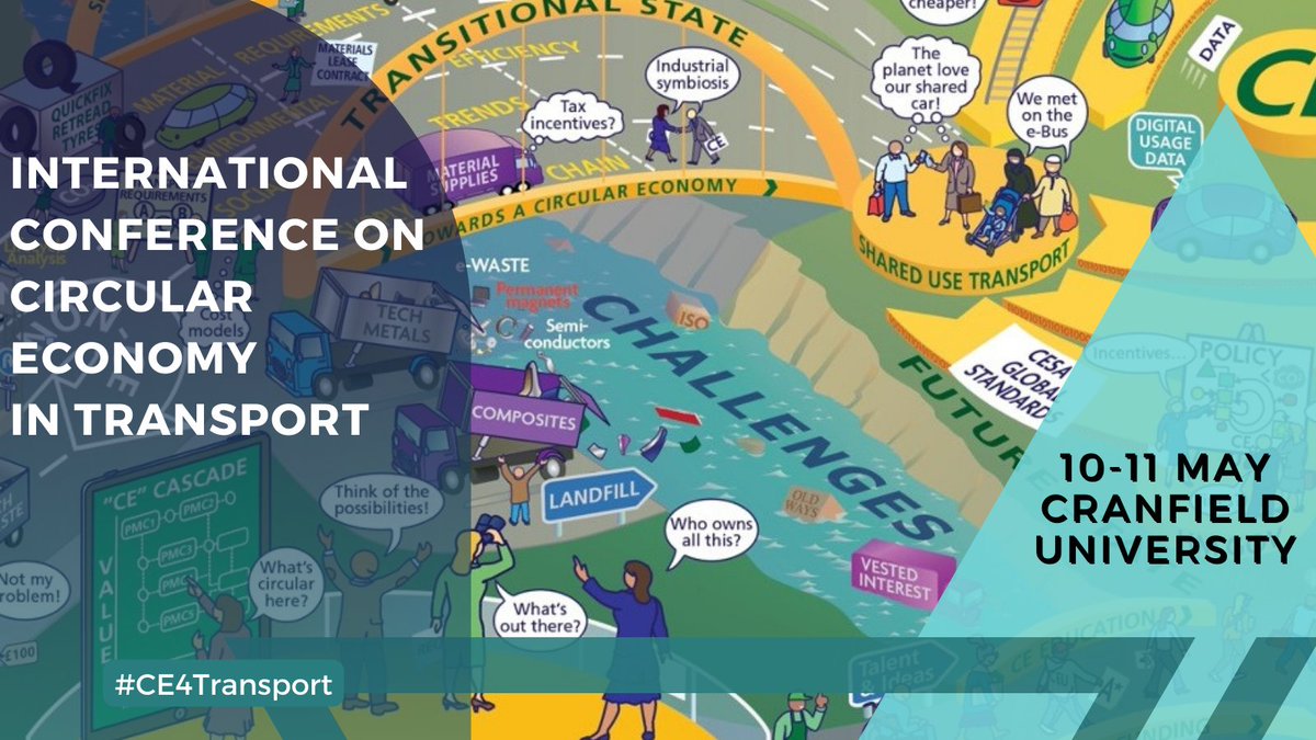 Ce4Transport's tweet image. One week left to submit an abstract (poster/talk) at our #circulareconomy in #transport conference @CranfieldUni . We welcome diverse backgrounds (industry, PhD students, practitioners) #CE4transport