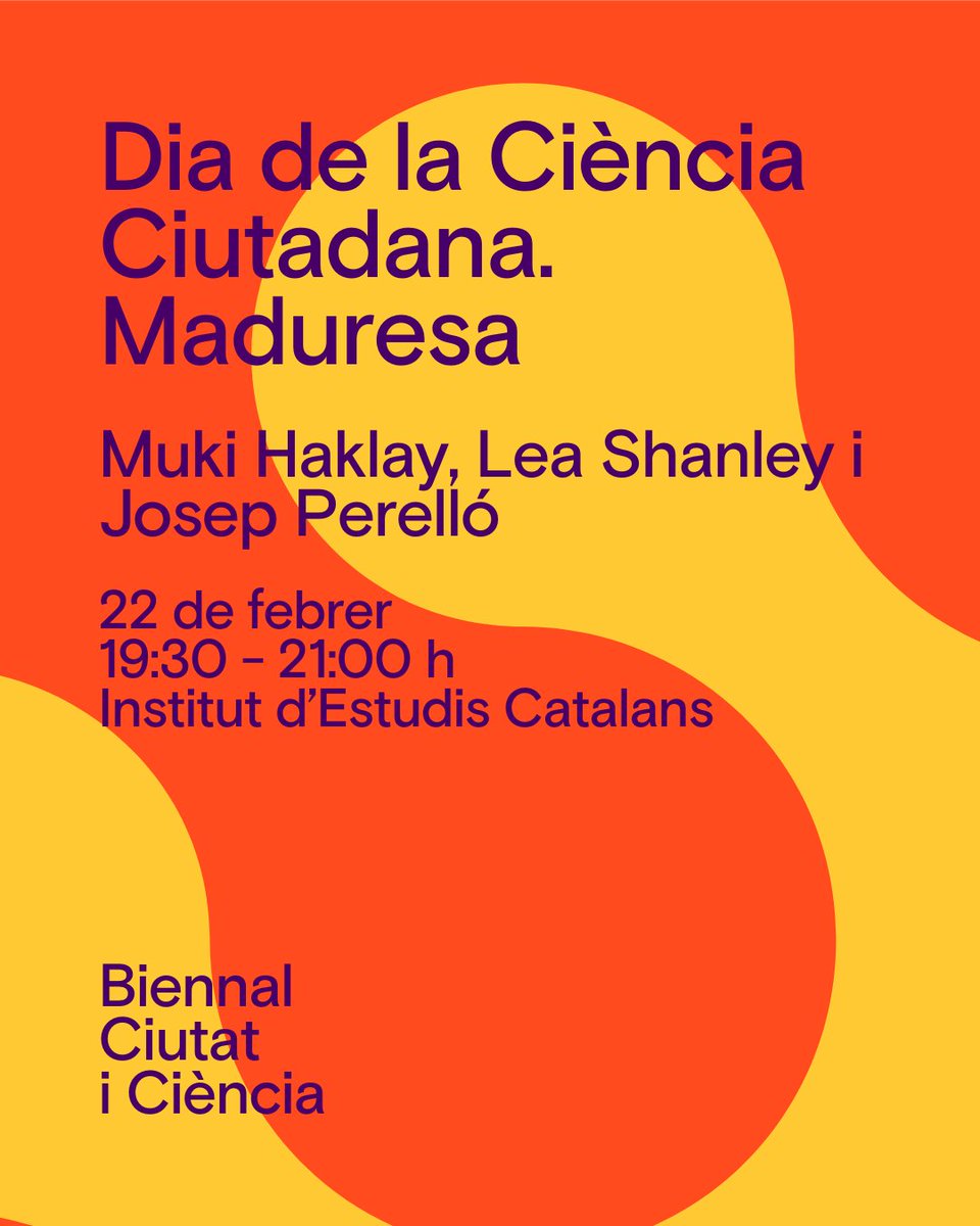Quines són les prioritats de la #CiènciaCiutadana en relació amb els objectius de desenvolupament sostenible?

💬  No et perdis el diàleg entre @mhaklay i @Lea_Shanley dedicat a la maduresa del #DiadelaCiènciaCiutadana de la #BiennalCiutatiCiència.

ℹ️ tuit.cat/PjRM0