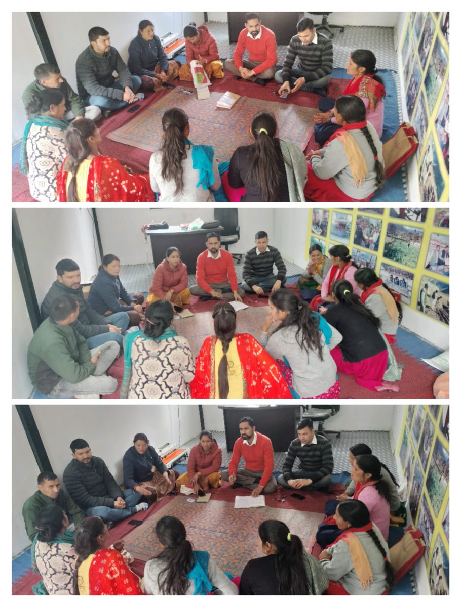 REAPUttarkashi's tweet photo. BOD meeting at jagdamba SRC kyark bhatwari.regarding yatra season planing and thier business plan for the year 2023-24.
@basava_ias 
@CdoUttarkashi 
@REAPUttarakhand 
@nitikakh22 
@ukcmo https://t.co/KnG0n2arvA