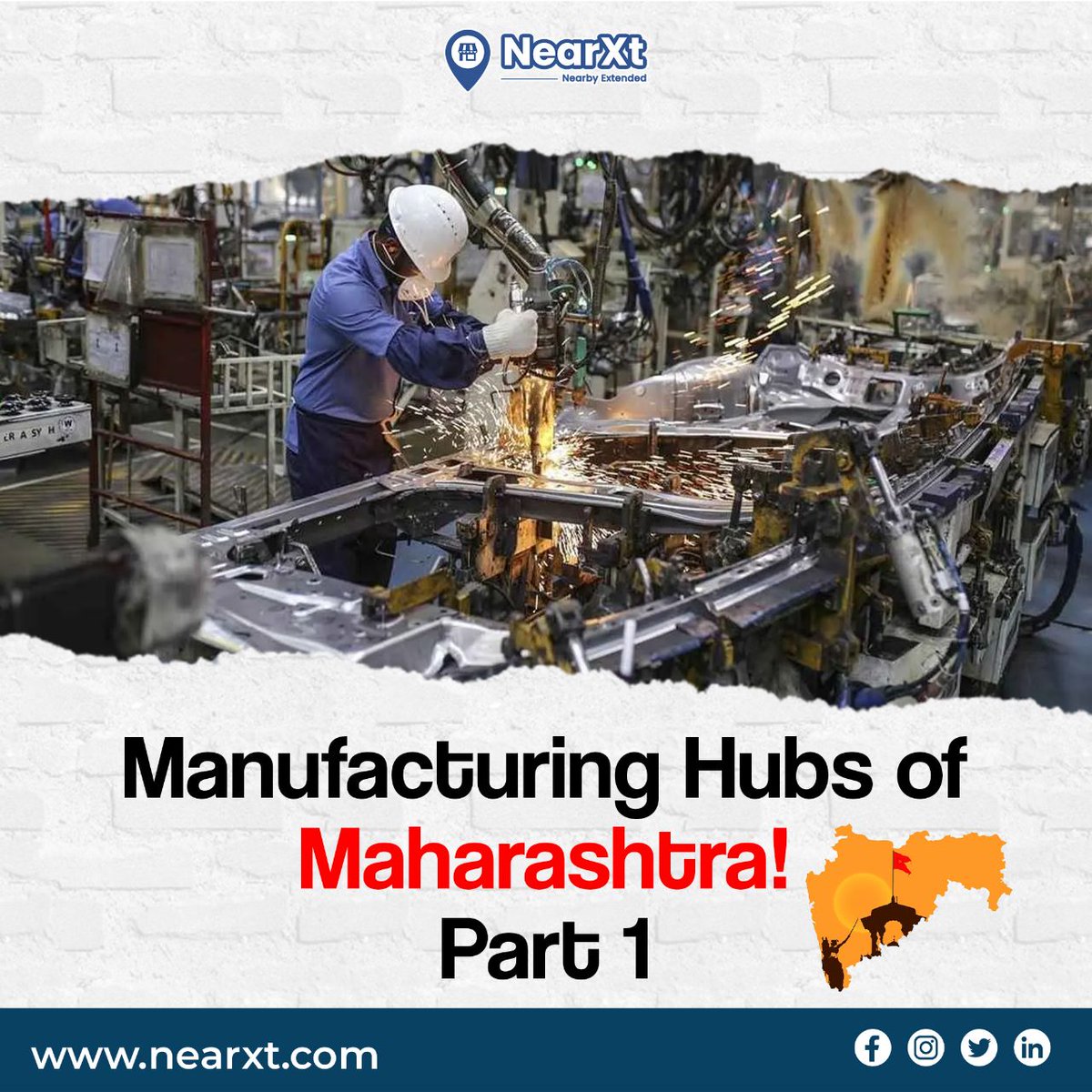 NearxtOfficial's tweet photo. Maharashtra: Where the wheels of manufacturing never stop turning!
.
.
.
.
.
#gemsofindia #businesshub #manufacturing #manufacturinghub #MSME #Business #BusinessSector #Industries #IndustrialHub #Maharashtra #NearXt #VocalForLocal #VocalForLocaIIndia https://t.co/zg19r2D4RN