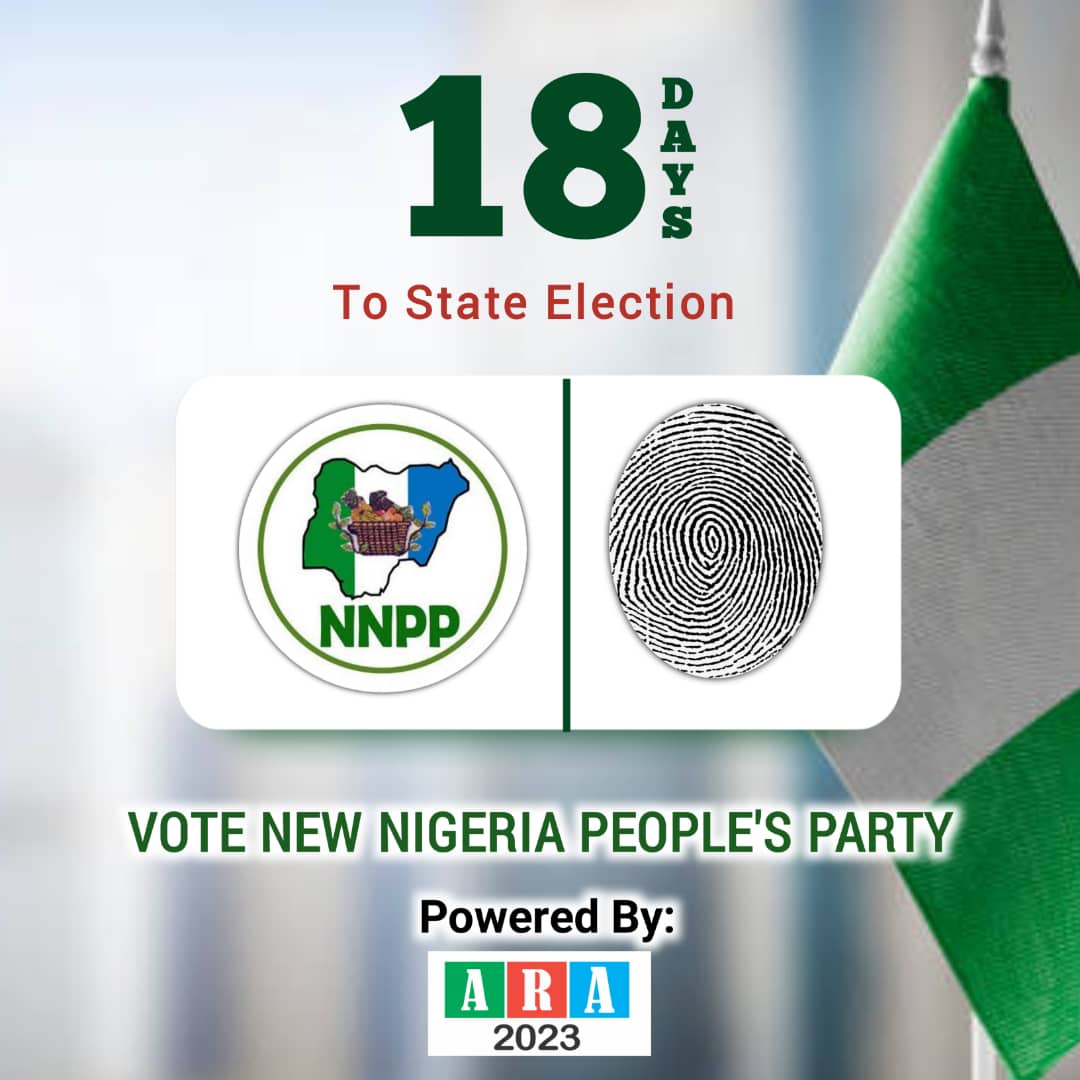 Get Your PVC & Come out to Thumb It. 

A Vote for NNPP is a vote for Fruitful Nigeria & Fruitful Agenda for both Human Capacity Development & Infrastructure Development.

Peace, Equity & Progress. 

#NairaScarcity 
#NigeriaDecides2023 
#RMK2023 
#ARA4LAHA
#ARA4LAHA2023