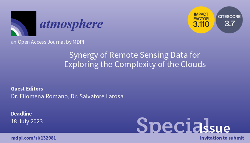 Synergy of Remote Sensing Data for Exploring the Complexity of the Clouds mdpi.com/si/132981 #mdpiatmosphere via <a href="/Atmosphere_MDPI/">Atmosphere MDPI</a>