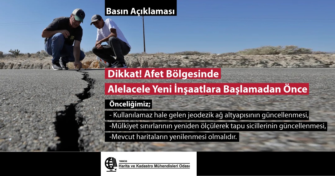 TMMOBHKMO's tweet photo. DEPREM SONRASI ACİL OLAN YENİ İNŞAATLAR DEĞİL, BİLİMİ VE TEKNİĞİ DİKKATE ALMAKTIR!

https://t.co/SRq2WZtALw
 
TMMOB
Harita ve Kadastro Mühendisleri Odası
21 Şubat 2023 https://t.co/uAu7RfnRQa
