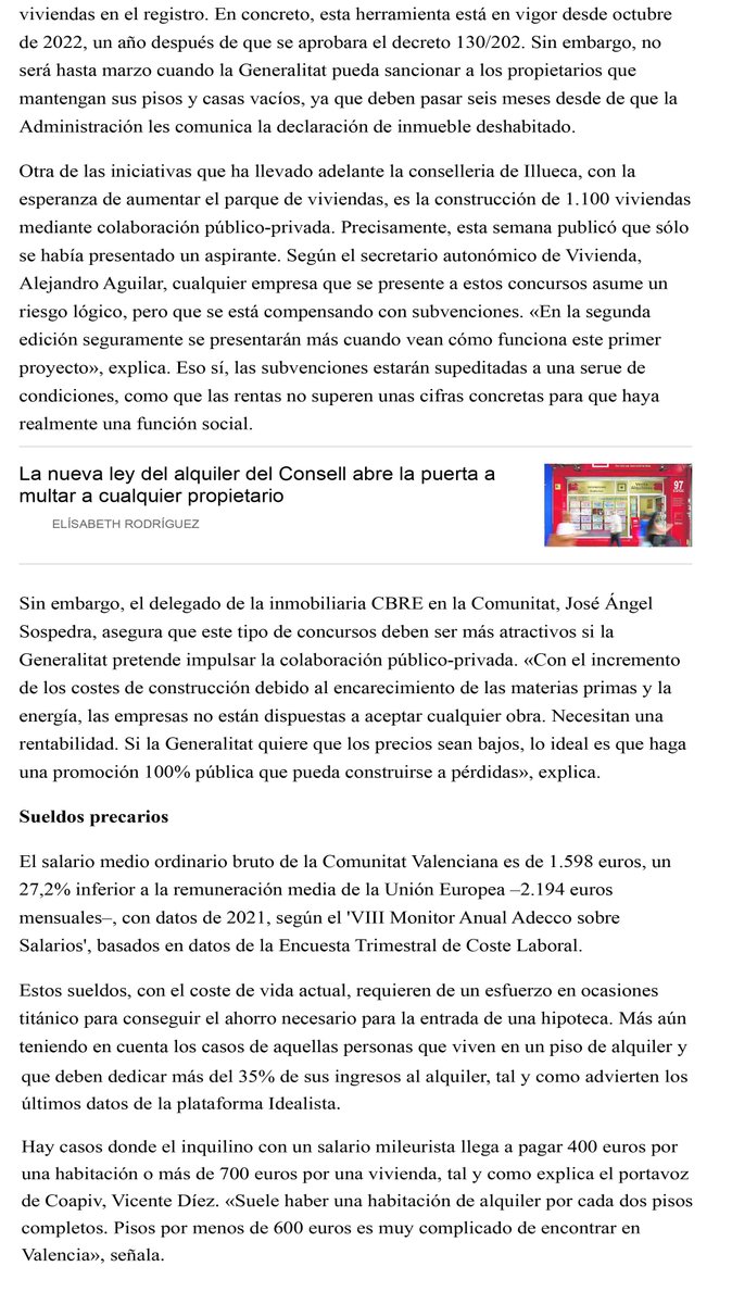COAPI_Valencia's tweet photo. 🗣 El @COAPI_Valencia participa hoy en este reportaje publicado por @lasprovincias @Elis_AbetBravo sobre la falta de stock de pisos de alquiler en la comunidad.
#YoSoyApiValencia #CoapiValencia #Alquiler #Vivienda https://t.co/Mto08p2JLo