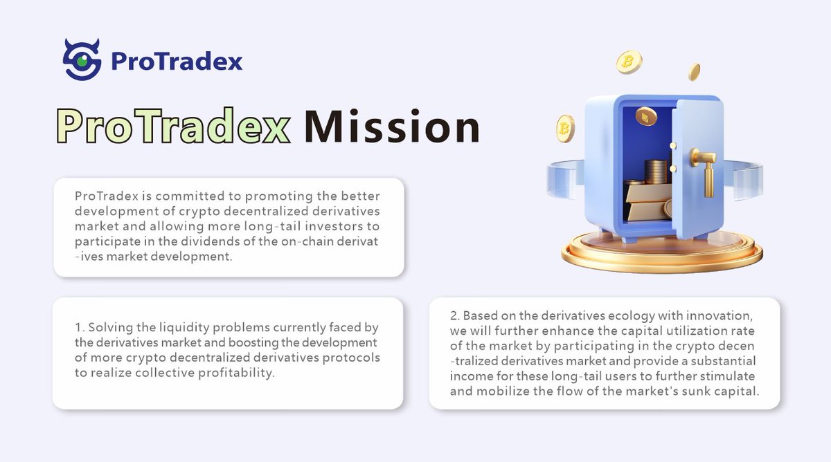 ⚡️#ProTradex Mission⚡️

ProTradex is committed to promoting the better development of the crypto decentralized derivatives market and allowing more long -tail investors to participate in the dividends of the on-chain derivatives market development

Learn more about our mission👇