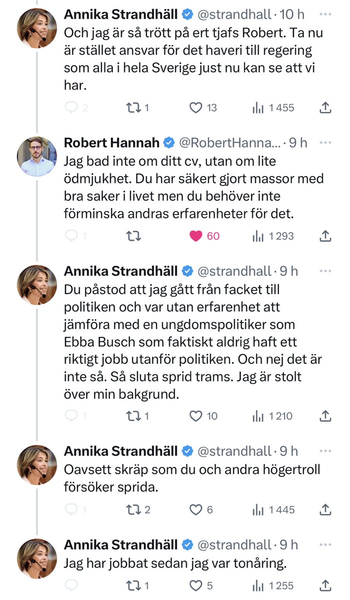 Ärlig fråga, hur mår Annika Strandhäll egentligen? 
”JaG hAr FaKtIsKt JoBbAt MeR äN Ebba Busch”