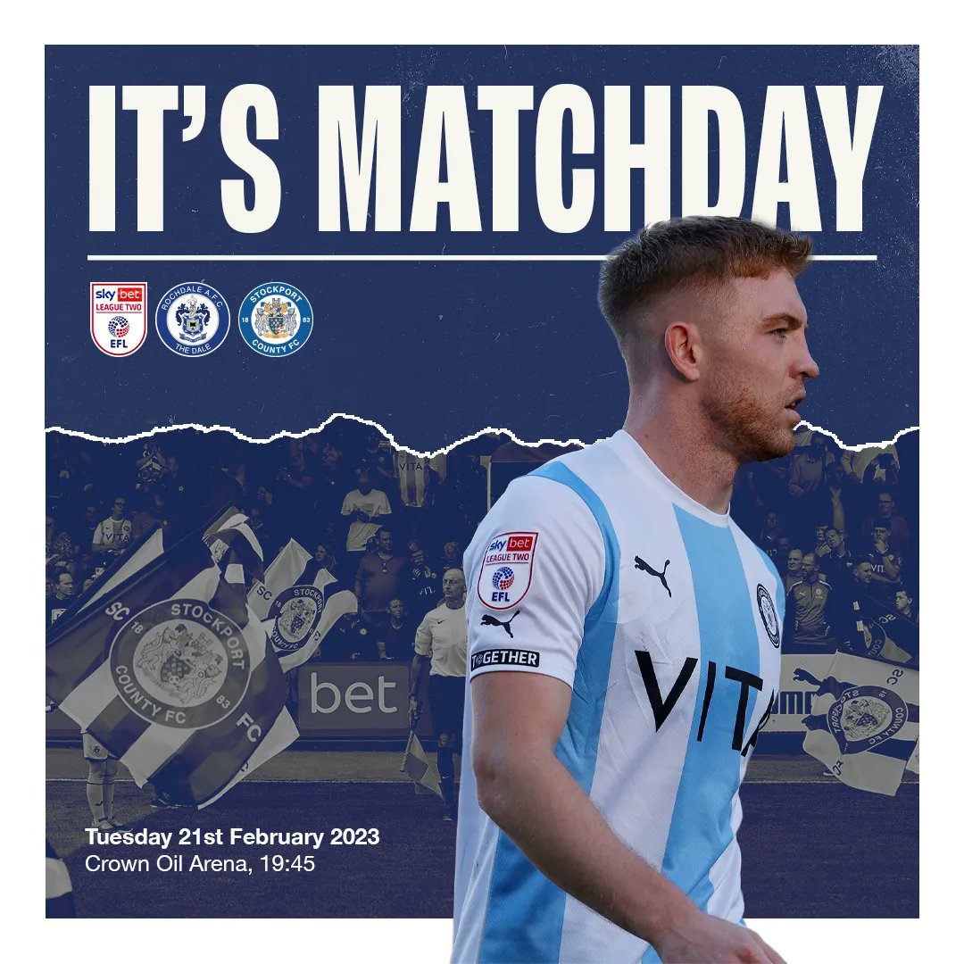 Stockport County on Twitter "𝐈𝐓'𝐒 𝐌𝐀𝐓𝐂𝐇 𝐃𝐀𝐘! 🔵⚪ County make the short