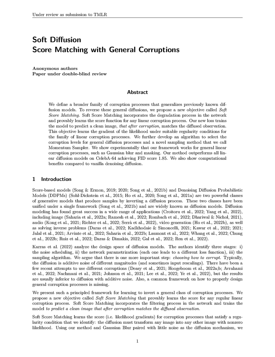 TmlrSub's tweet photo. Soft Diffusion: Score Matching with General Corruptions
https://t.co/VzbUFh5ypp
#denoising #diffusion #diffusions https://t.co/OiTmQZDVr0