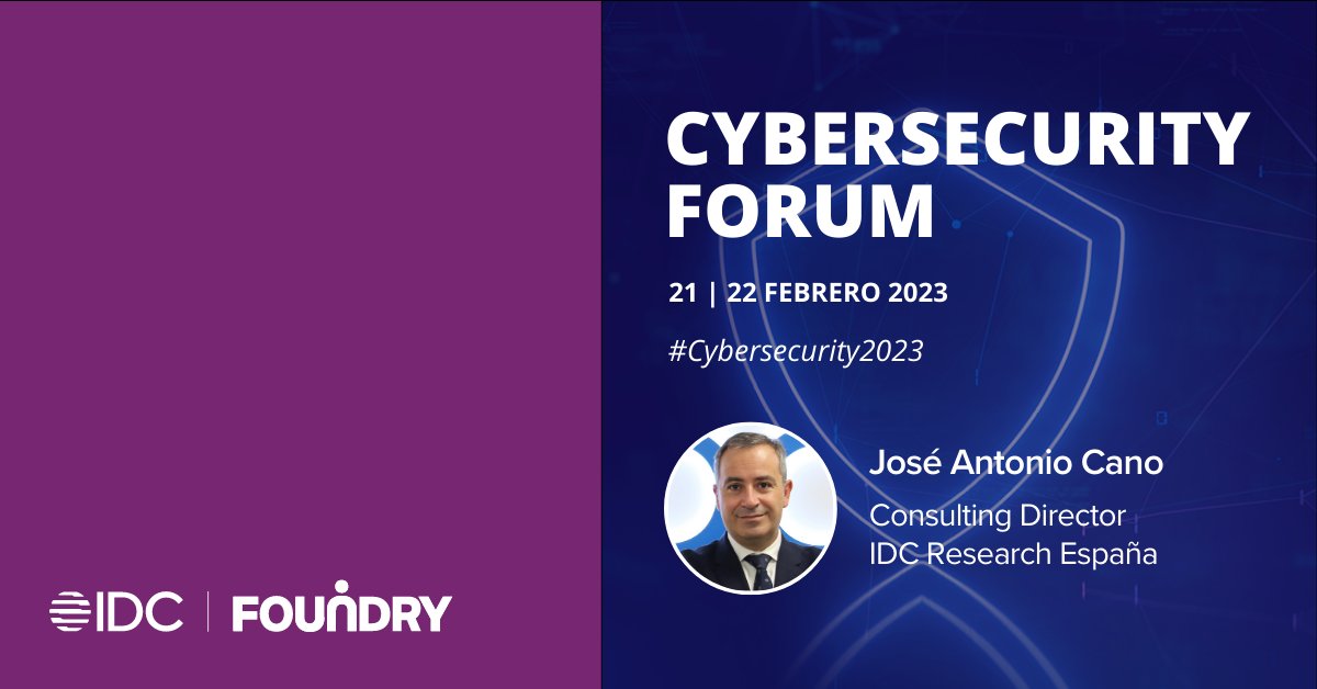Es turno para la ponencia <a href="/IDCSpain/">IDC | Spain</a>, esta vez nos la trae <a href="/jcano/">José Antonio Cano</a> , Research Director, de la consultora. #Cybersecurity2023 #Ciberseguridad #SeguridadTI