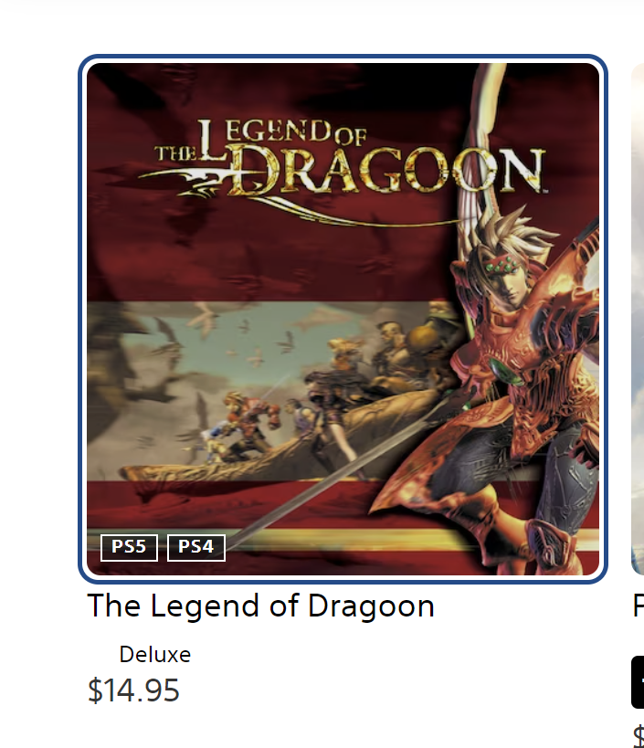 TropicalMaku's tweet photo. NO WAY SONY FINALLY RERELEASED THE LEGEND OF DRAGOON AND YOU DON'T NEED PS PLUS WE HAVE WON 🥳 https://t.co/IjXstPtGUw