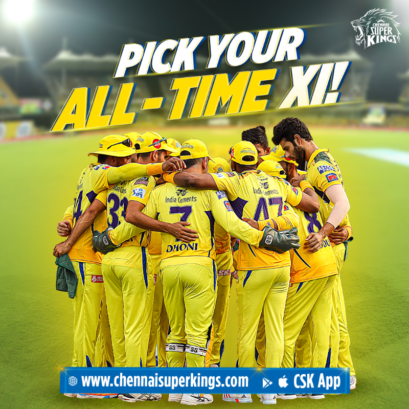 ChennaiIPL's tweet photo. 15 years of legacy into one big pride! Pick your All Time SuperKings XI! 📢

#WhistlePodu #Yellove 🦁💛
